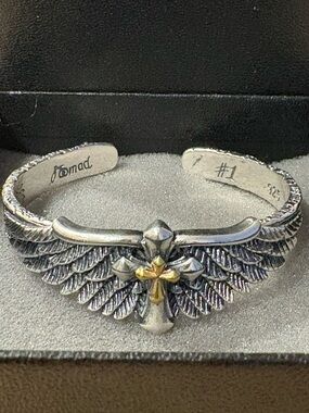 Steampunk boho silver “Nomad” bracelet